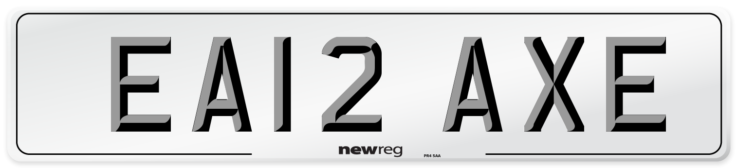 EA12 AXE Number Plate from New Reg